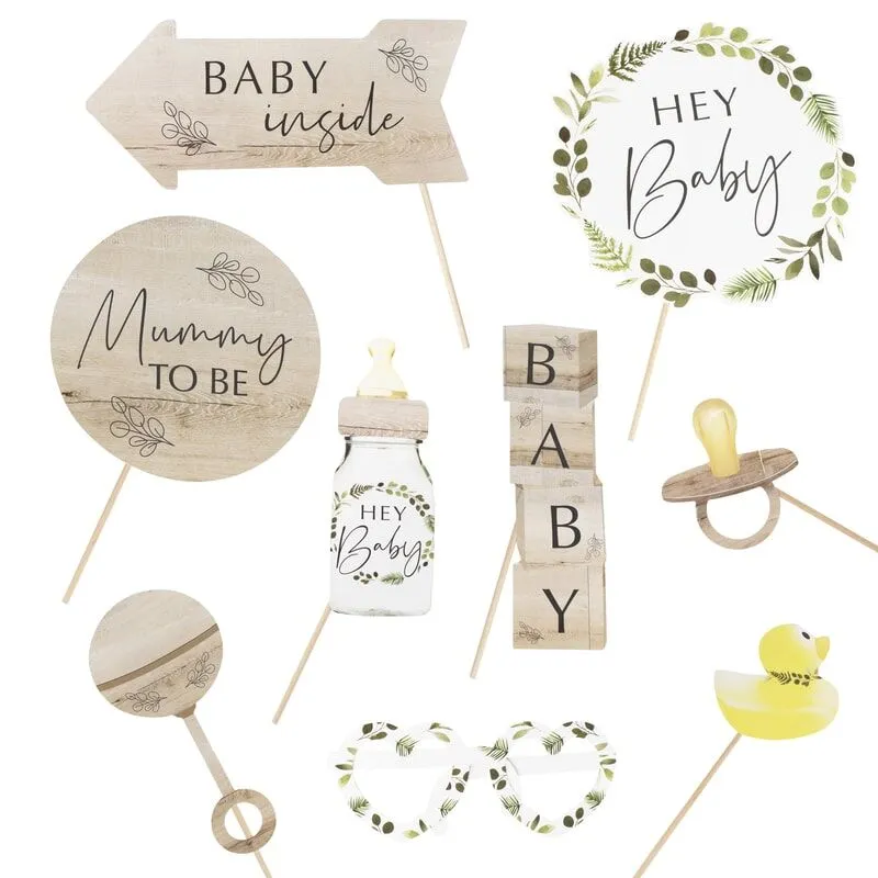 10 accessori foto baby shower Botanical