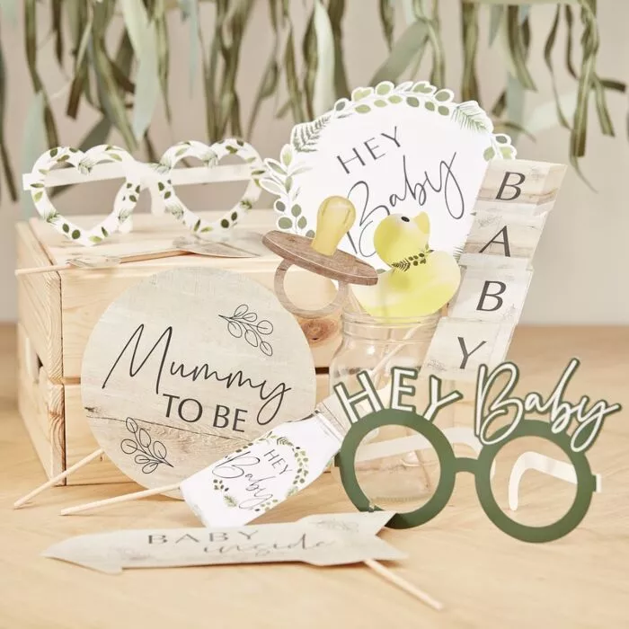 10 accessori foto baby shower Botanical