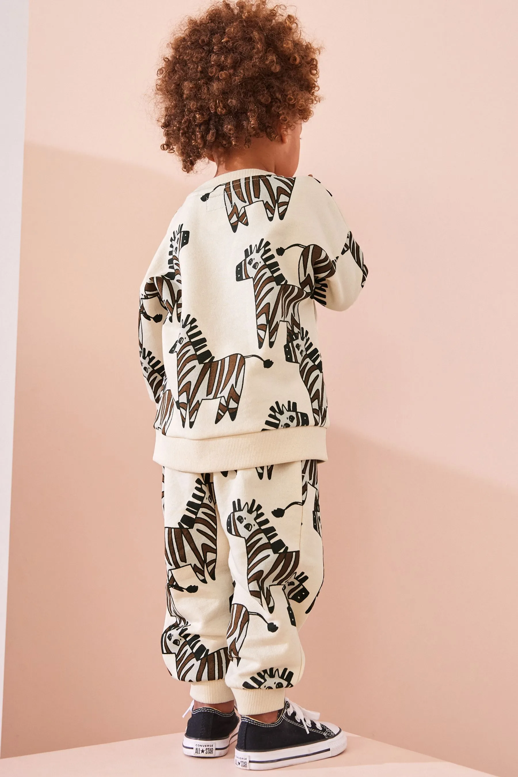100% Cotton All Over Print Character Sweatshirt and Joggers Set (3mths-7yrs)    