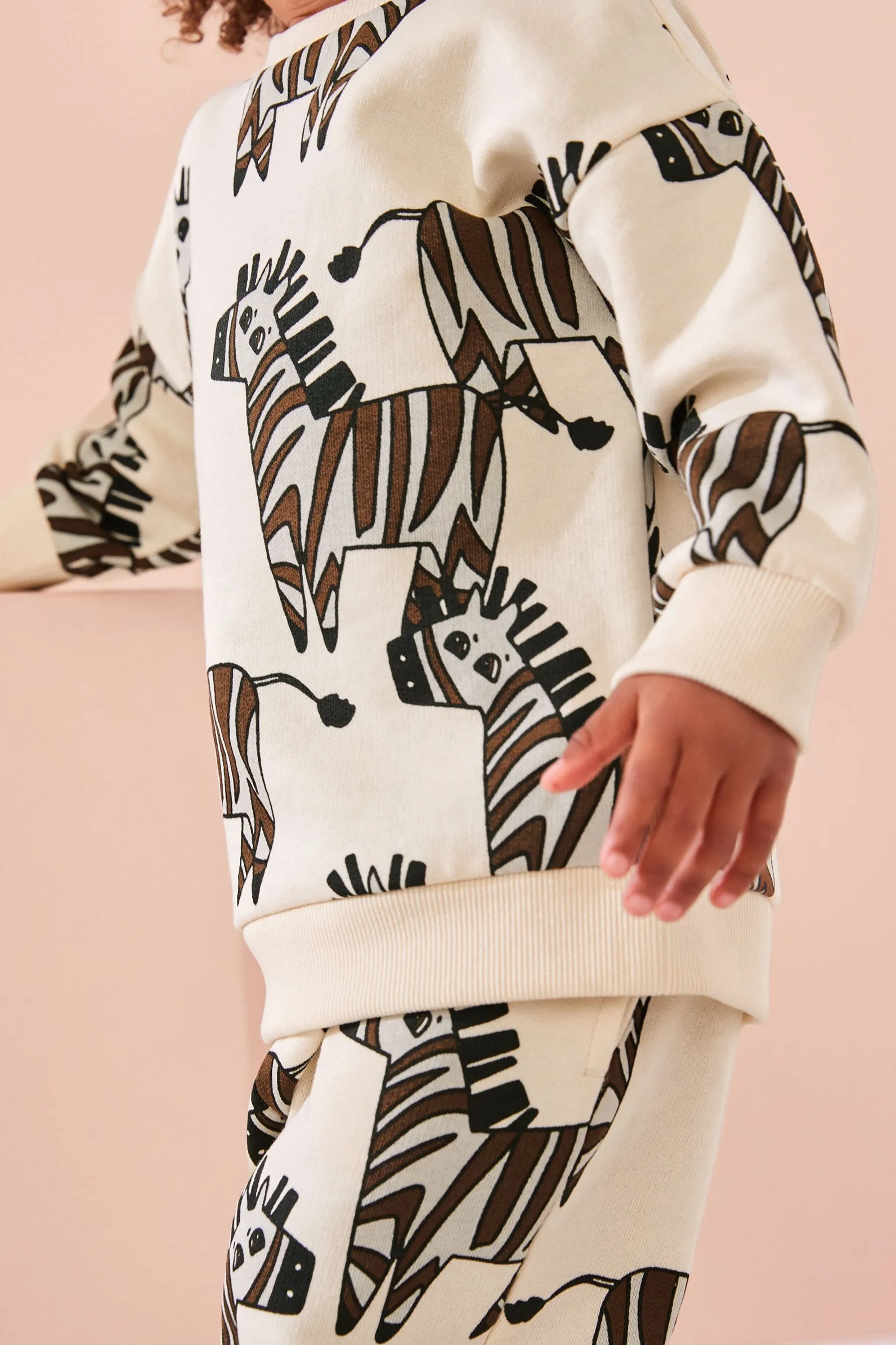 100% Cotton All Over Print Character Sweatshirt and Joggers Set (3mths-7yrs)    