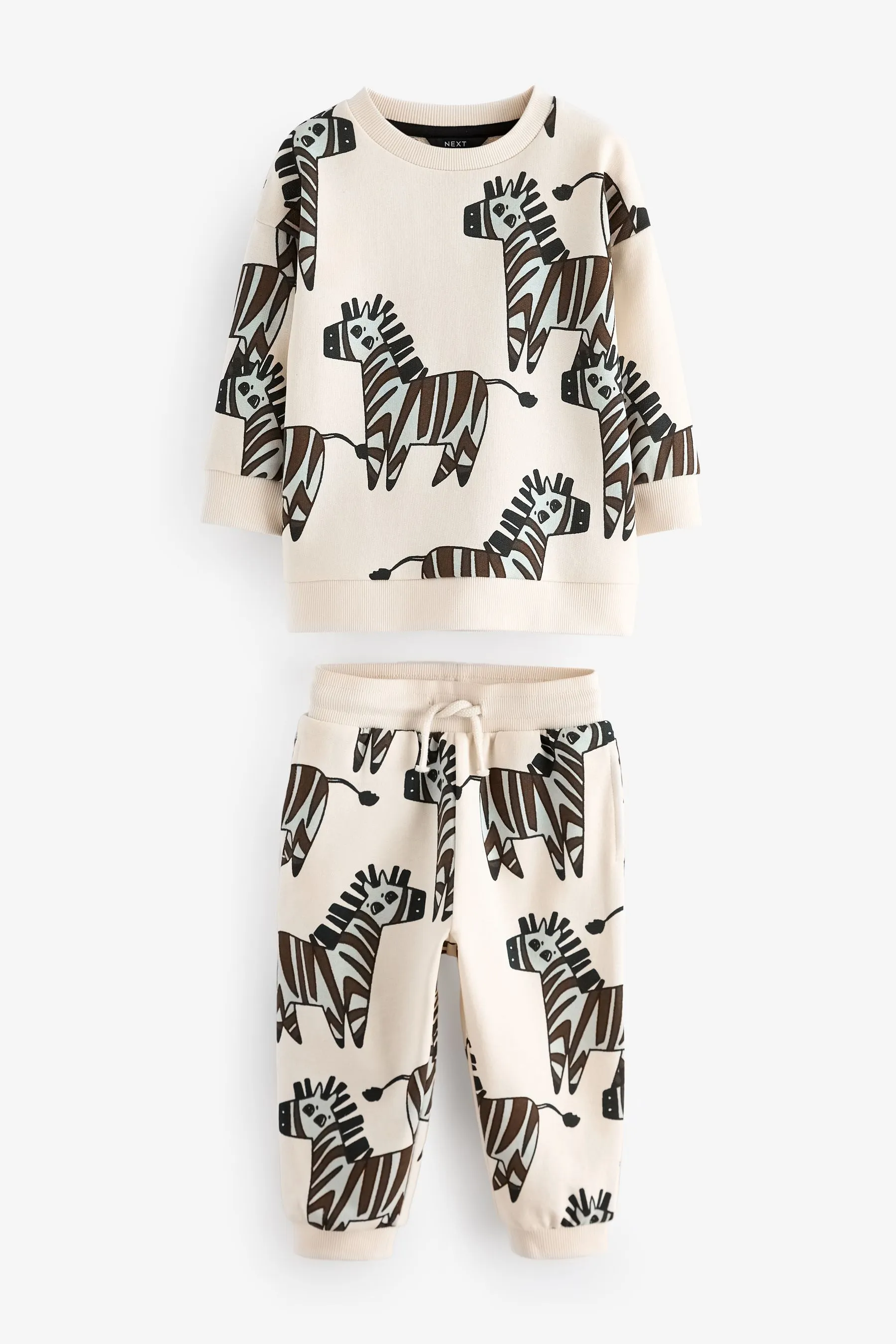 100% Cotton All Over Print Character Sweatshirt and Joggers Set (3mths-7yrs)    