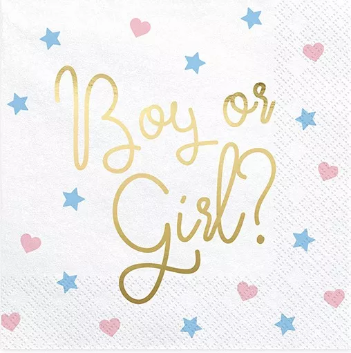 20 tovaglioli Boy or Girl 33 cm