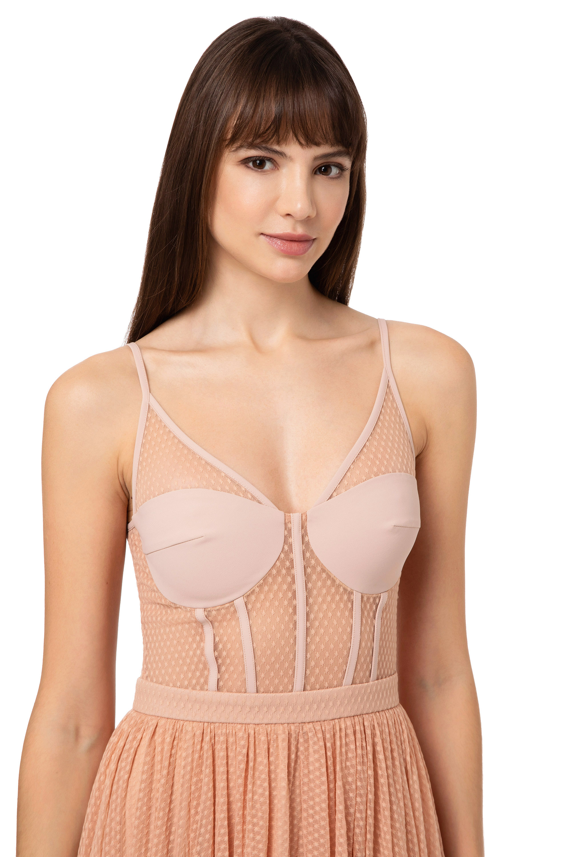 Abito bustier in tulle