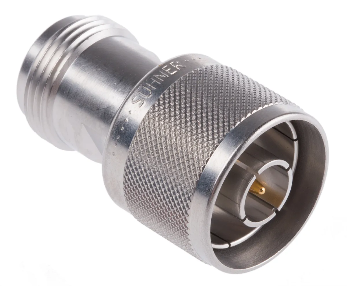 Adattatore RF Huber+Suhner, da N Maschio a N Femmina, 50Ω