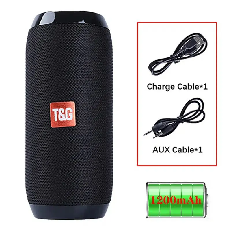 Altoparlante Portatile Wireless Con Bassi: Goditi La Musica Ovunque Con Il Cavo Di Ricarica, Il Cavo Aux, FM TF USB Plug-in Card