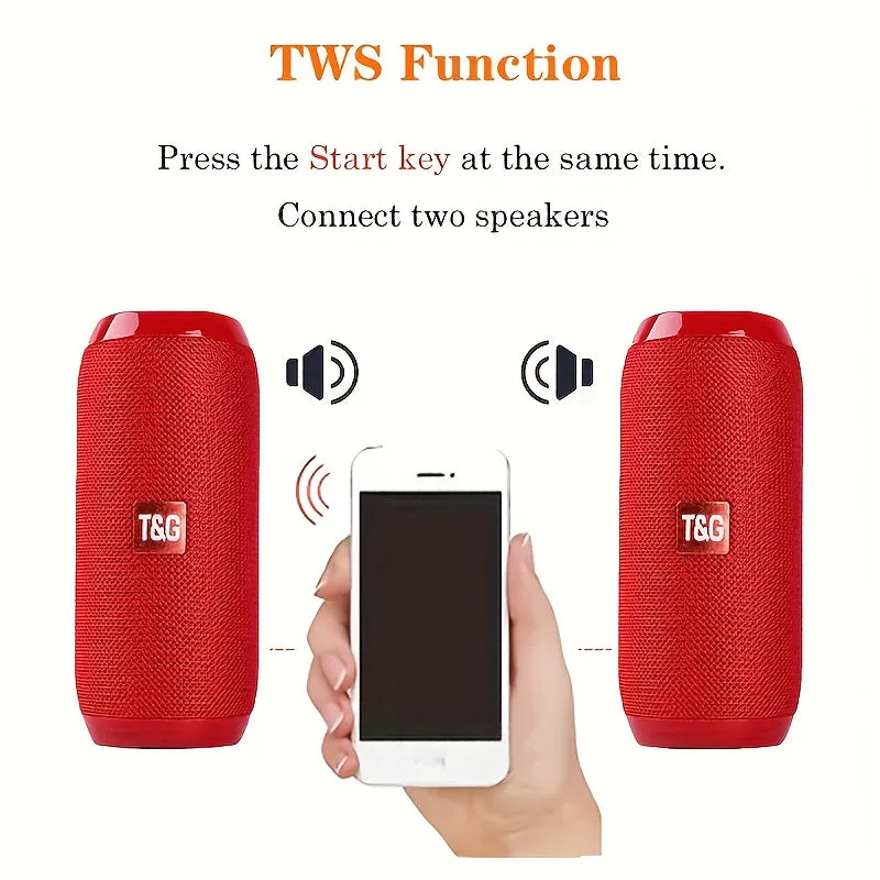 Altoparlante Portatile Wireless Con Bassi: Goditi La Musica Ovunque Con Il Cavo Di Ricarica, Il Cavo Aux, FM TF USB Plug-in Card