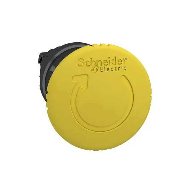 Attuatore pulsante tipo Ad aggancio ZB4BS557 Schneider Electric serie Harmony XB4, Giallo
