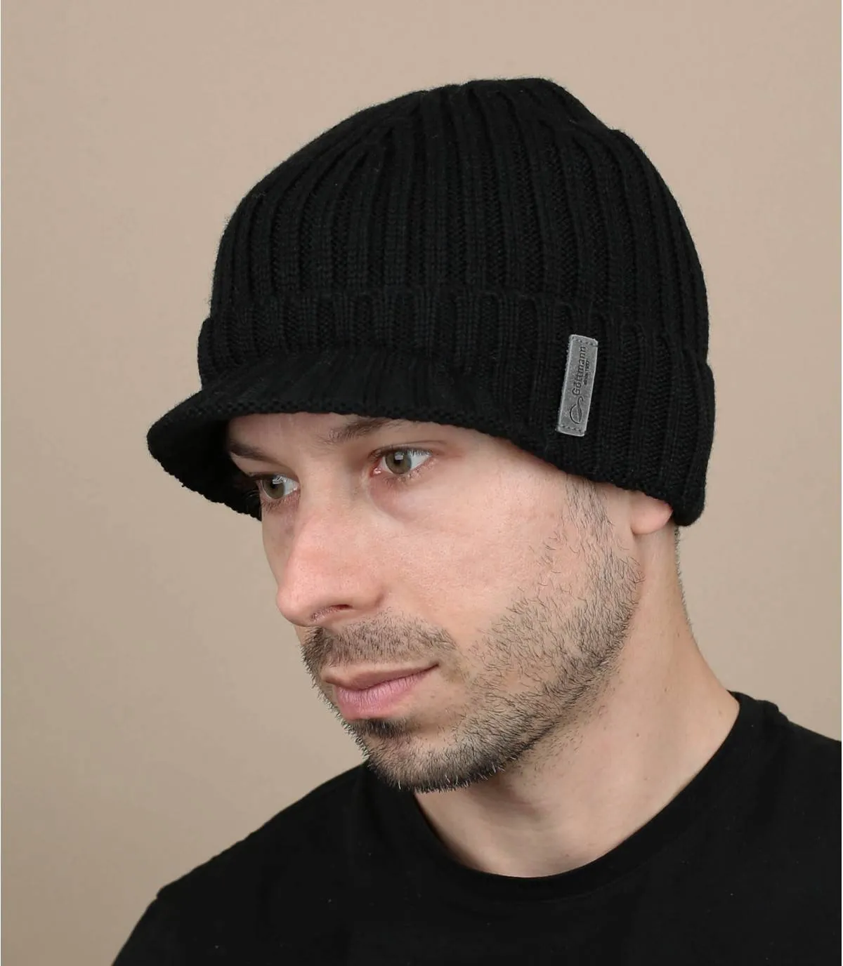   berretto visiera blu     Visor Beanie black     
