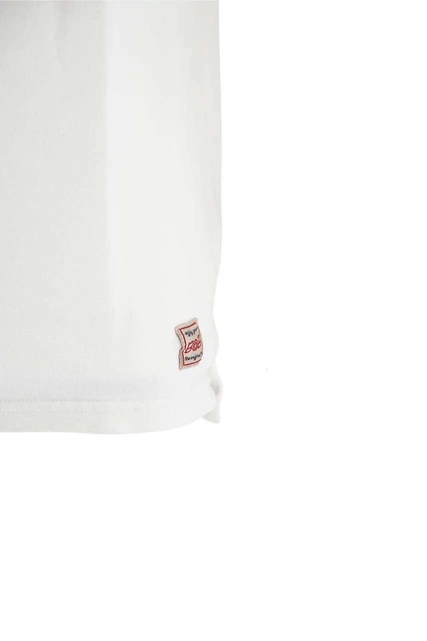 Bob Polo with Embroidery / White