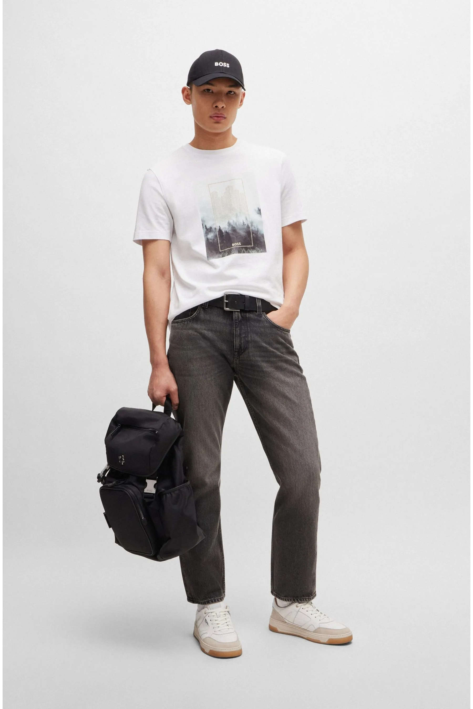 BOSS Stagionale-Stampa - T-shirt in jersey di cotone