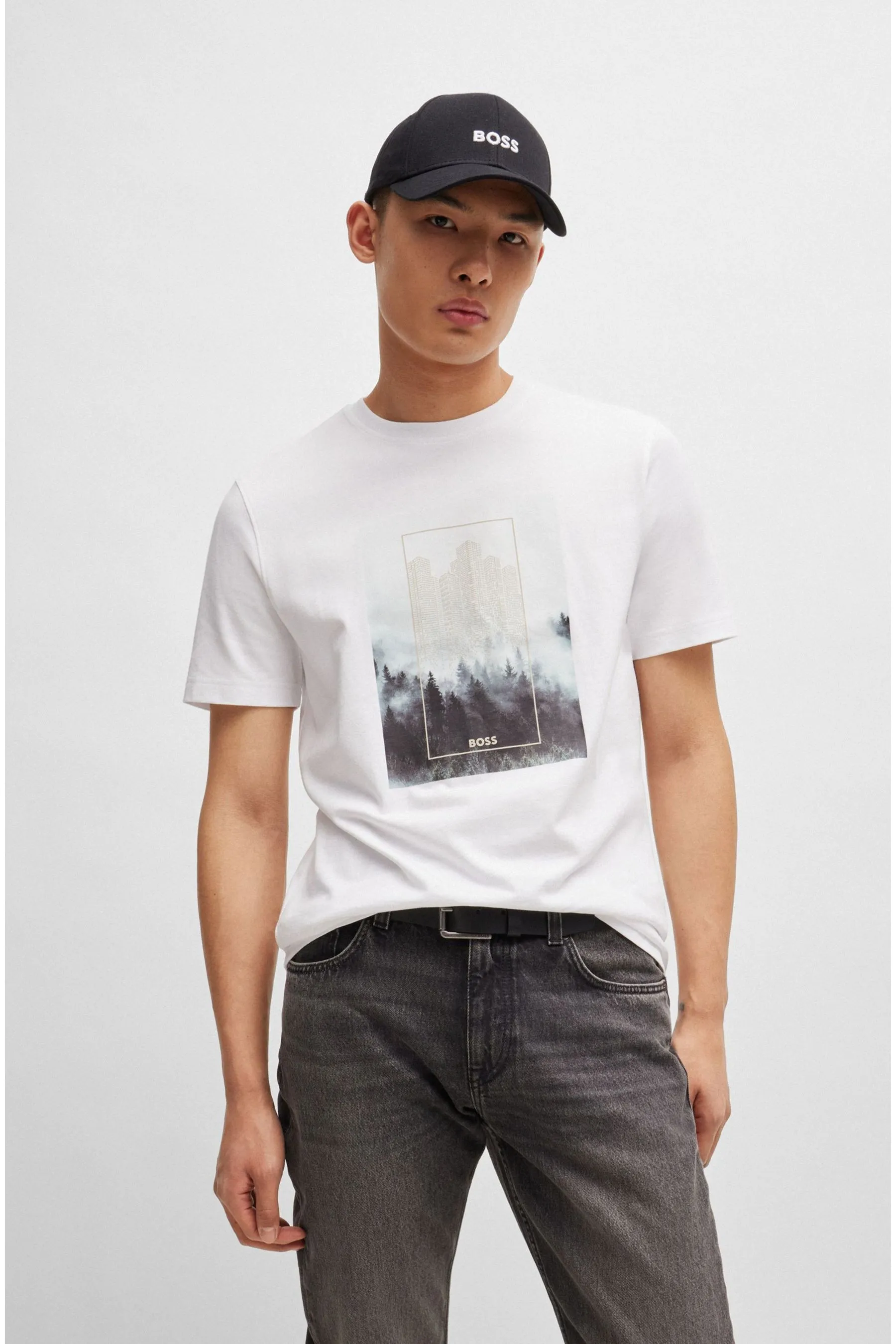 BOSS Stagionale-Stampa - T-shirt in jersey di cotone