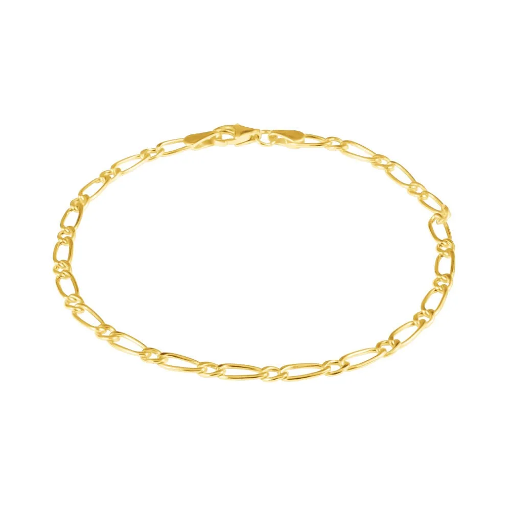 Bracciale Catena L'homme Or Oro Giallo 375/1000 Maglia Alternata 1/1 20 cm 1412931