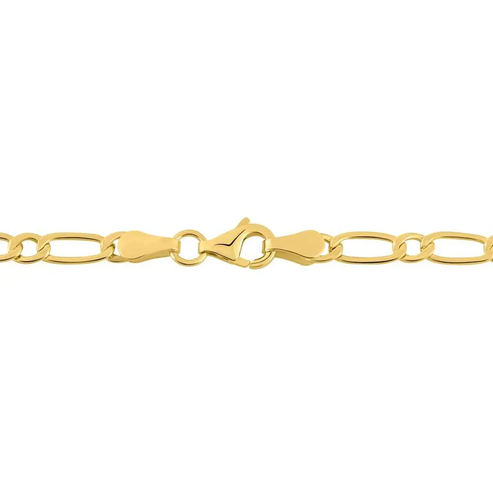 Bracciale Catena L'homme Or Oro Giallo 375/1000 Maglia Alternata 1/1 20 cm 1412931