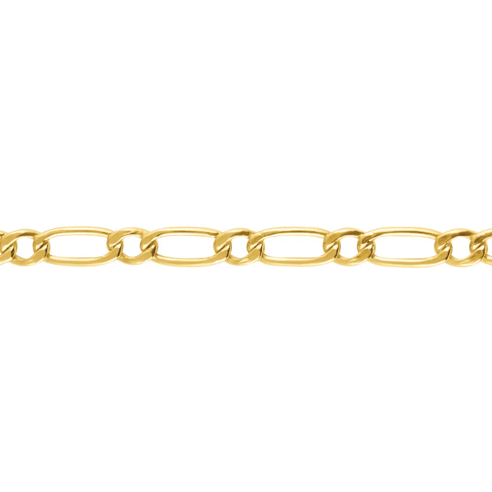 Bracciale Catena L'homme Or Oro Giallo 375/1000 Maglia Alternata 1/1 20 cm 1412931