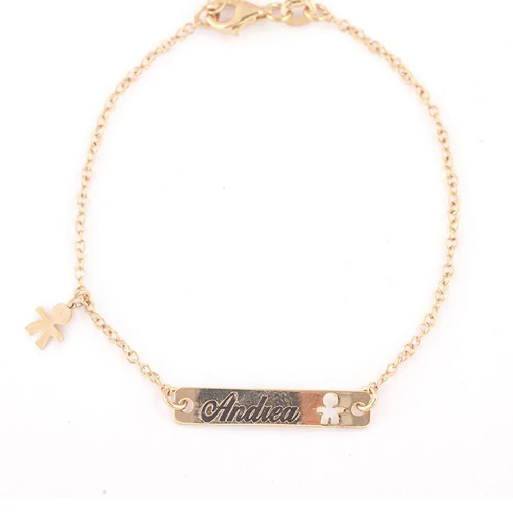 Bracciale per Bimbo in Argento 925 Placcato Oro 18k