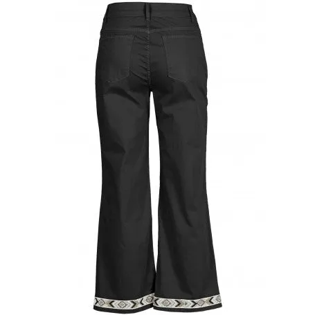 CafèNoir Culotte Trousers with Trim C7JP0036 N001 black