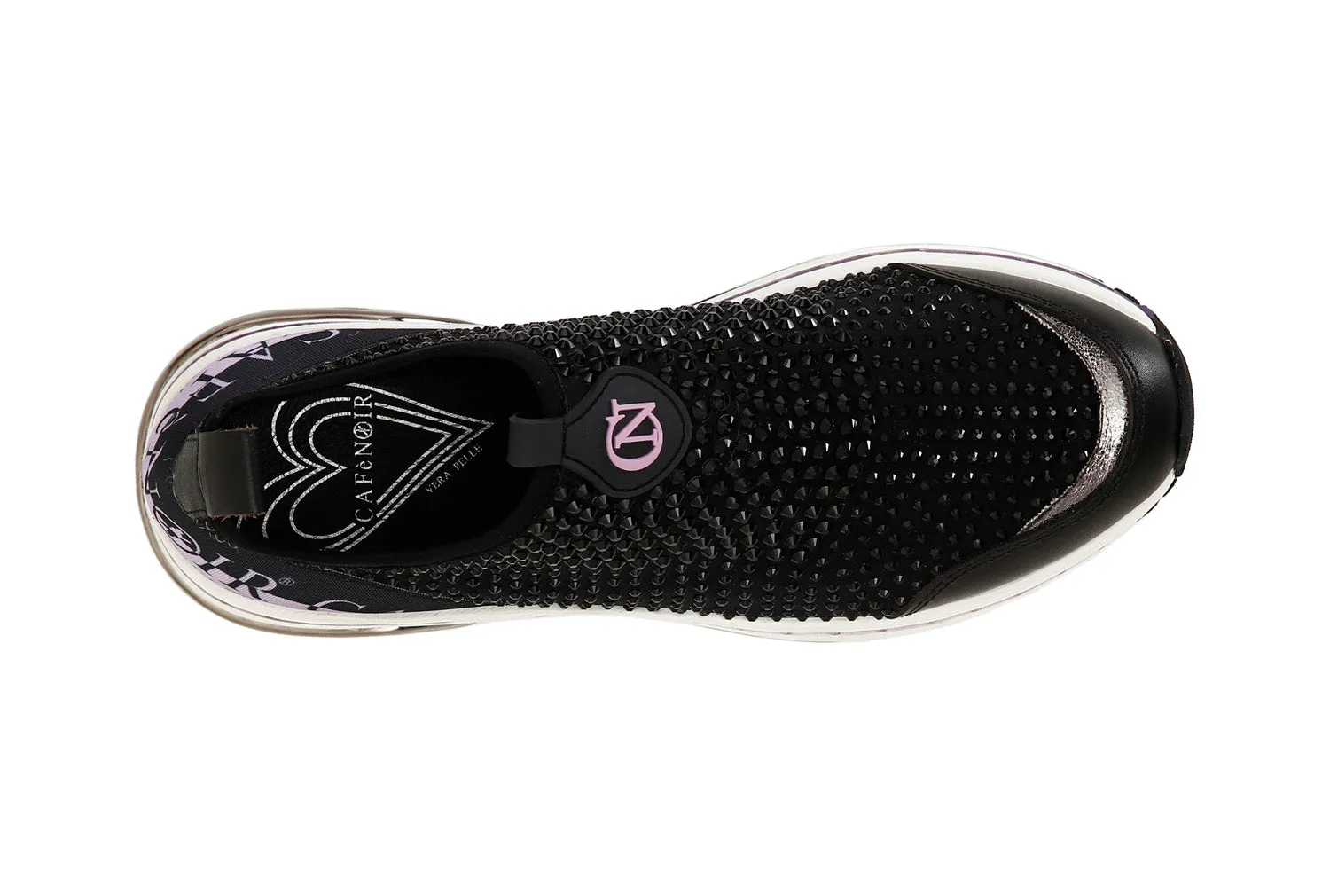 CafèNoir donna slip-on in lycra con strass