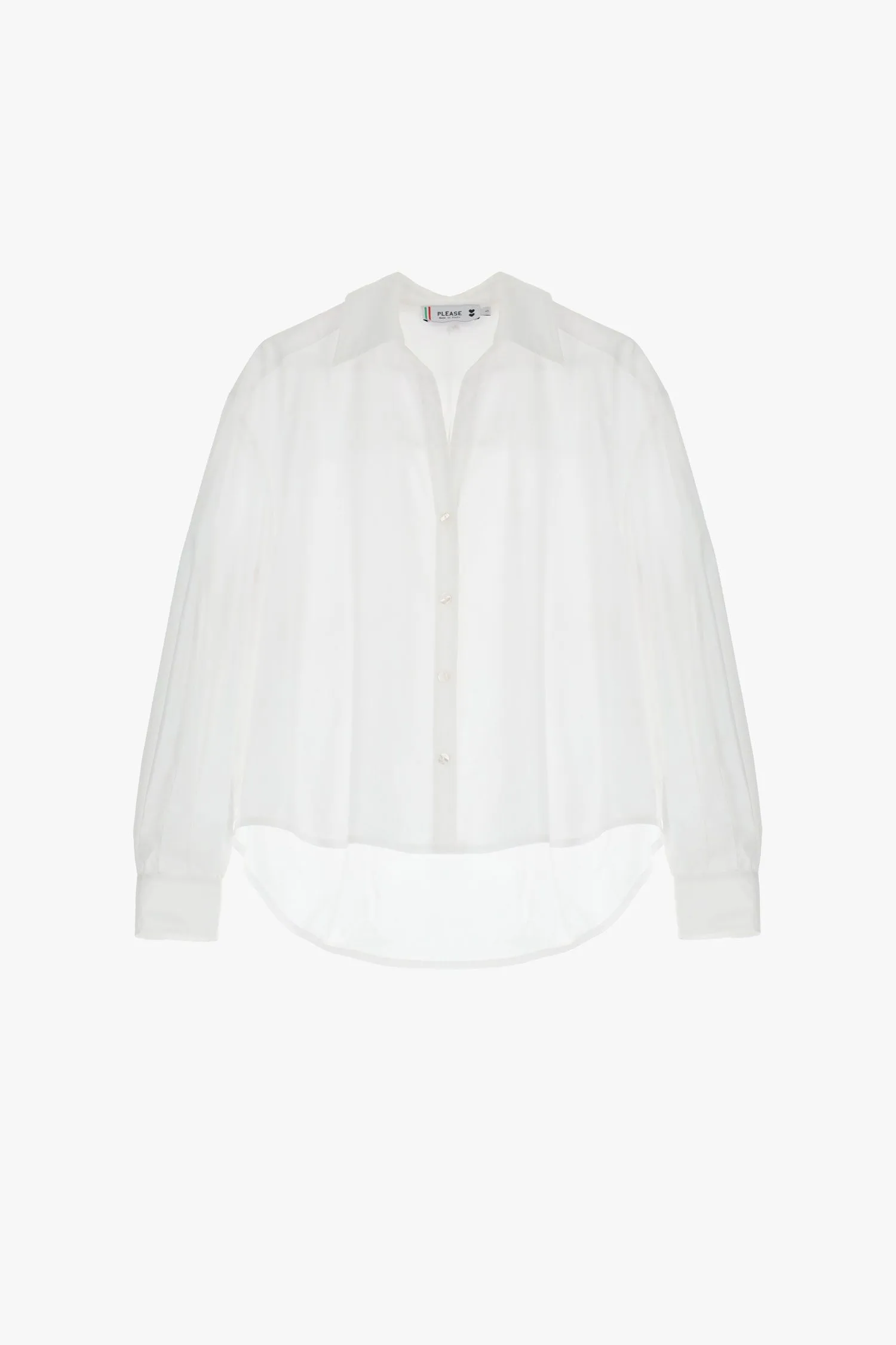  Camicia con colletto classico e maniche volume 