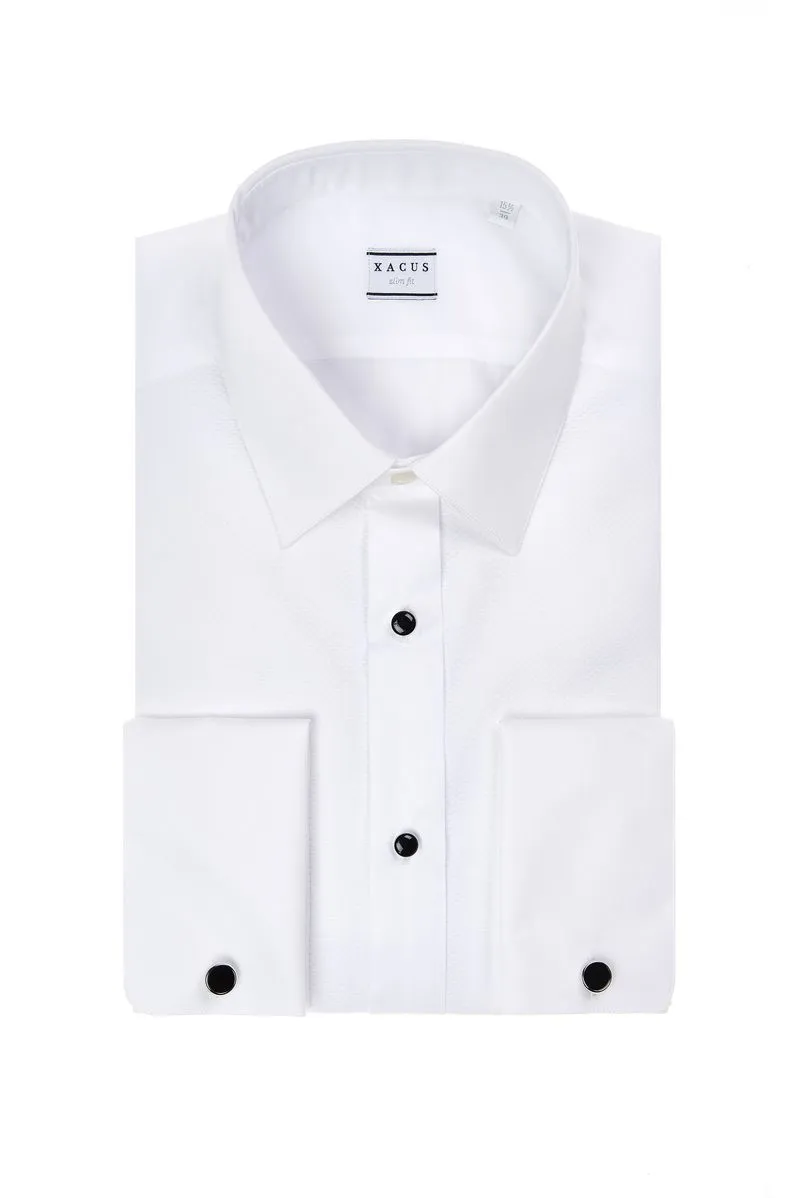 Camicia con collo italiano e plastron 