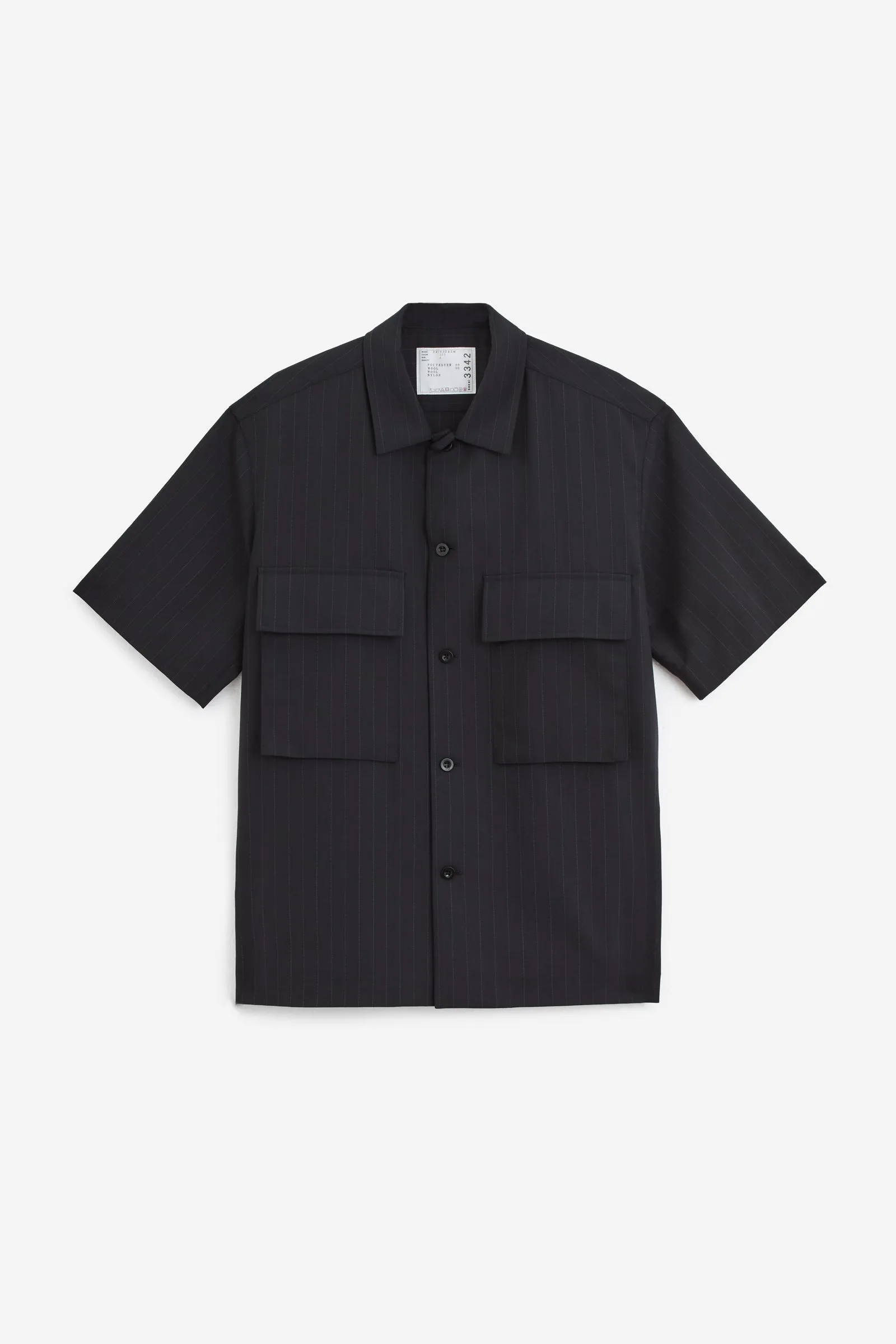 Camicia in poliestere blu