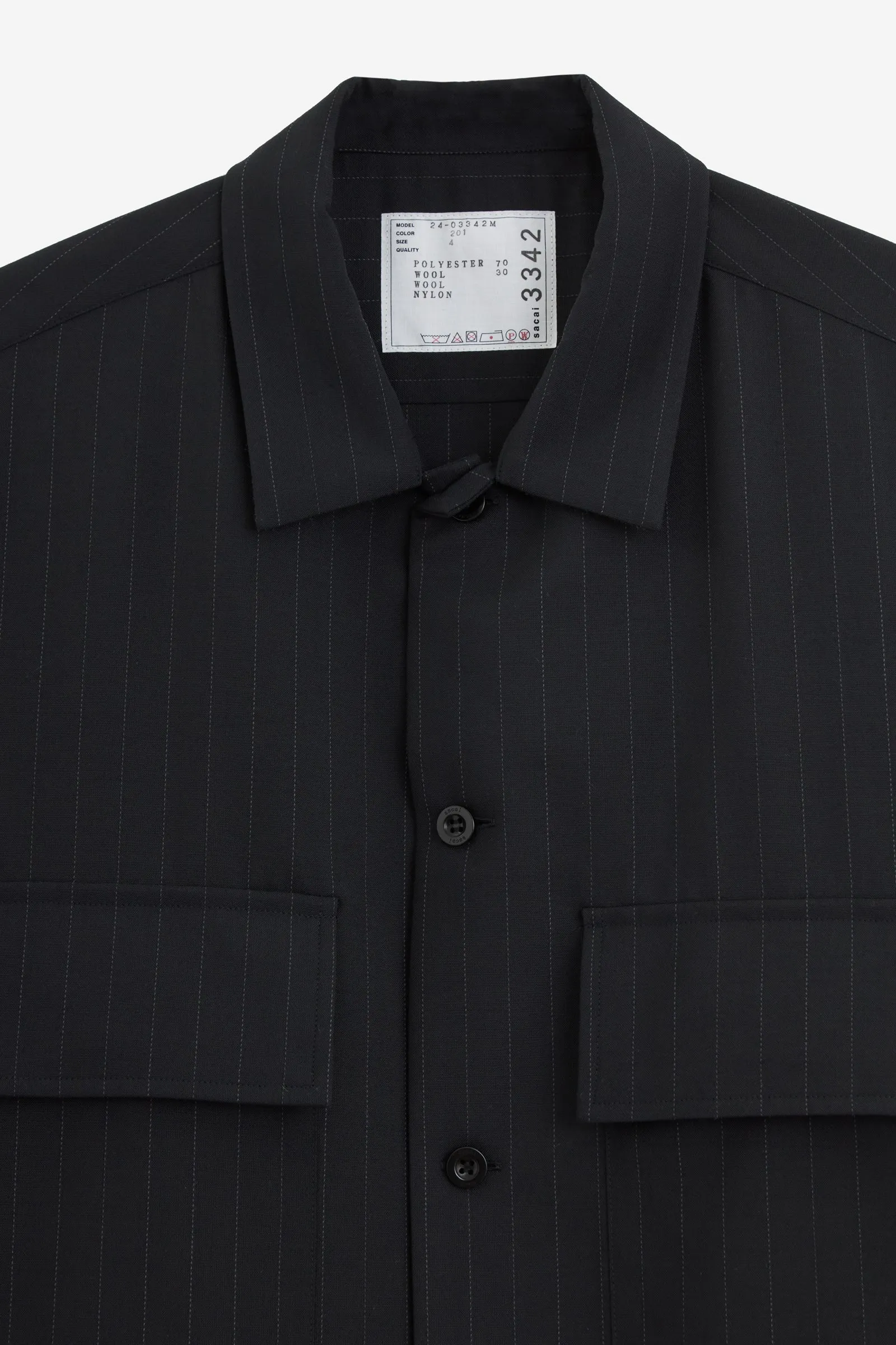 Camicia in poliestere blu
