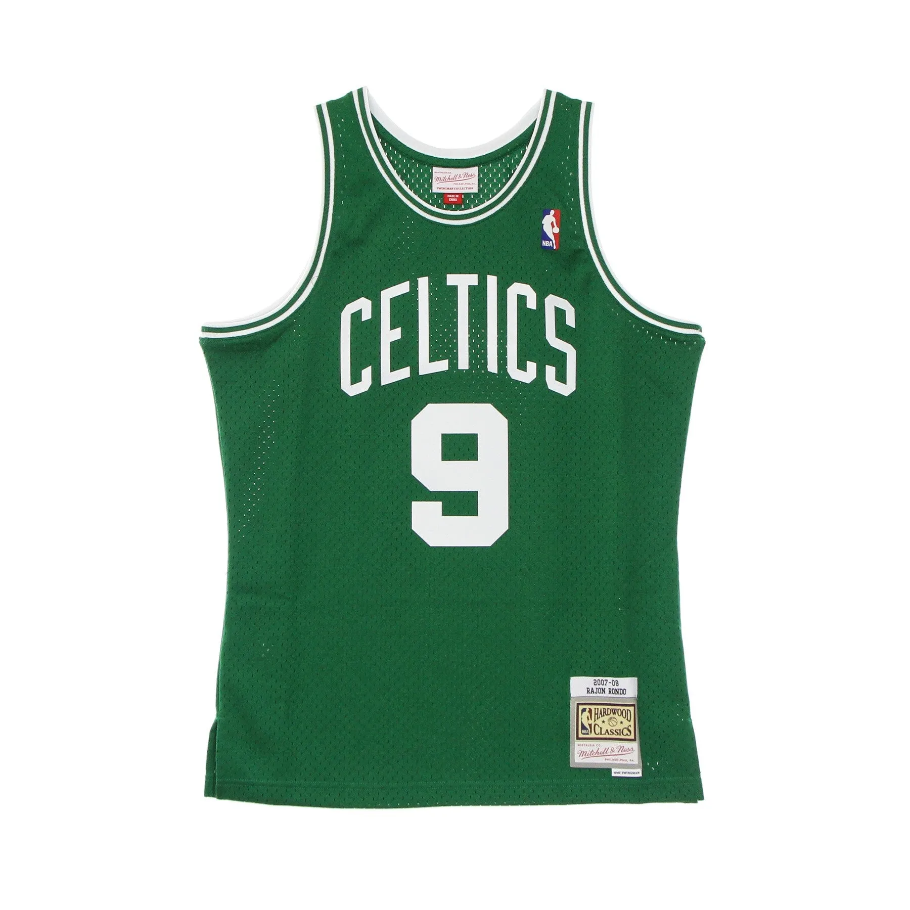 Canotta Basket Uomo Nba Swingman Jersey Hardwood Classics No 9 Rajon Rondo 2007-08 Boscel Original Team Colors
