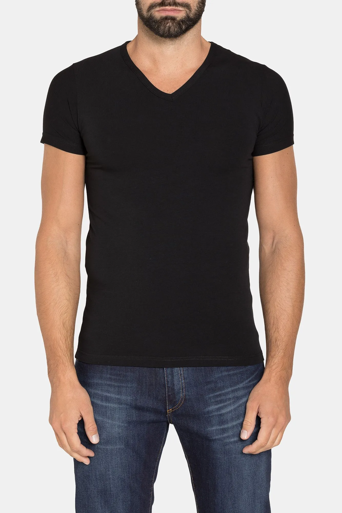 Carrera  ---------    ------------Bipack t-shirt scollo v in cotone - nero