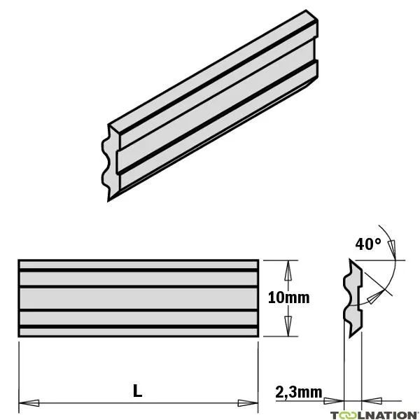 CMT 795.431.10 Coltello sistema Tersa HSS 430x10x2,3