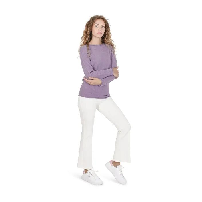 Crown of Edinburgh Cashmere maglia lilla   