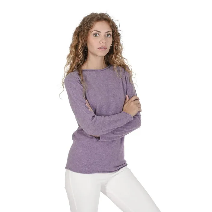 Crown of Edinburgh Cashmere maglia lilla   