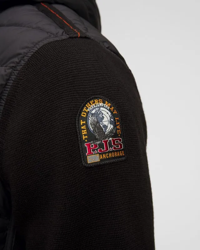 Czarna kurtka hybrydowa męska Parajumpers Illuga 23wmpmhykr02-541