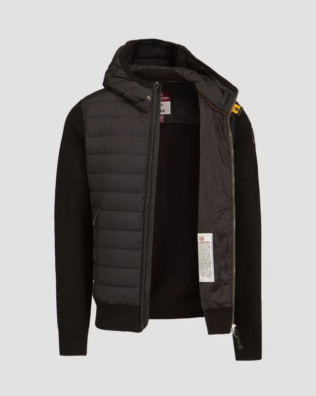 Czarna kurtka hybrydowa męska Parajumpers Illuga 23wmpmhykr02-541