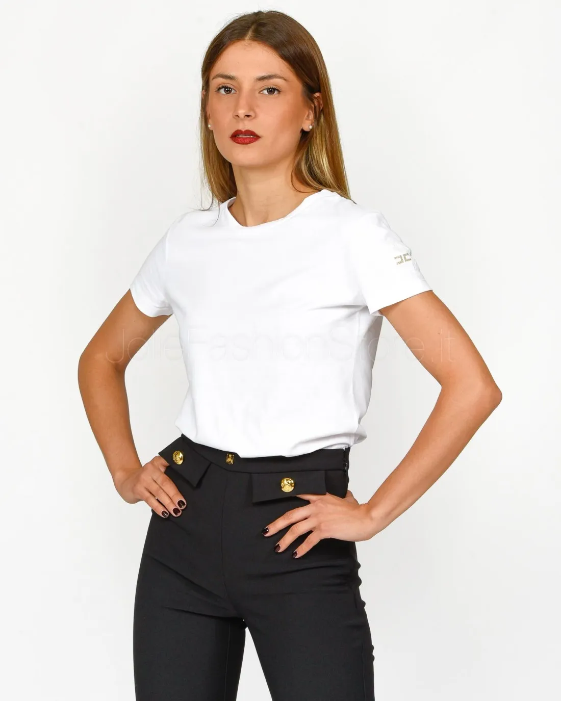 ---------------  ---------------  ---------------  ---------------  --------------Elisabetta Franchi T-Shirt Gesso------