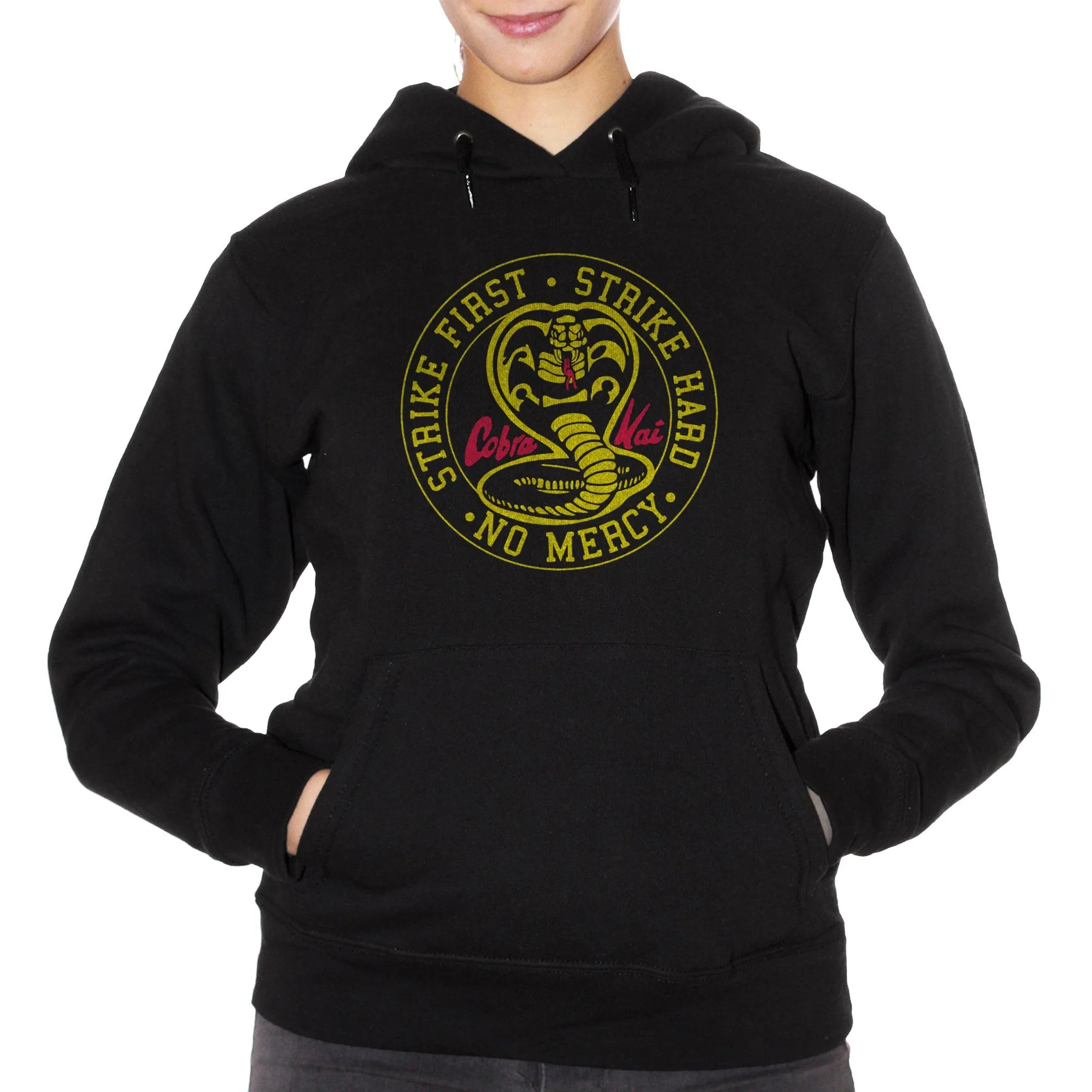 Felpa Cappuccio Cobra Kai Logo Film cult degli anni 80 - Serie TV - Movie Choose ur color