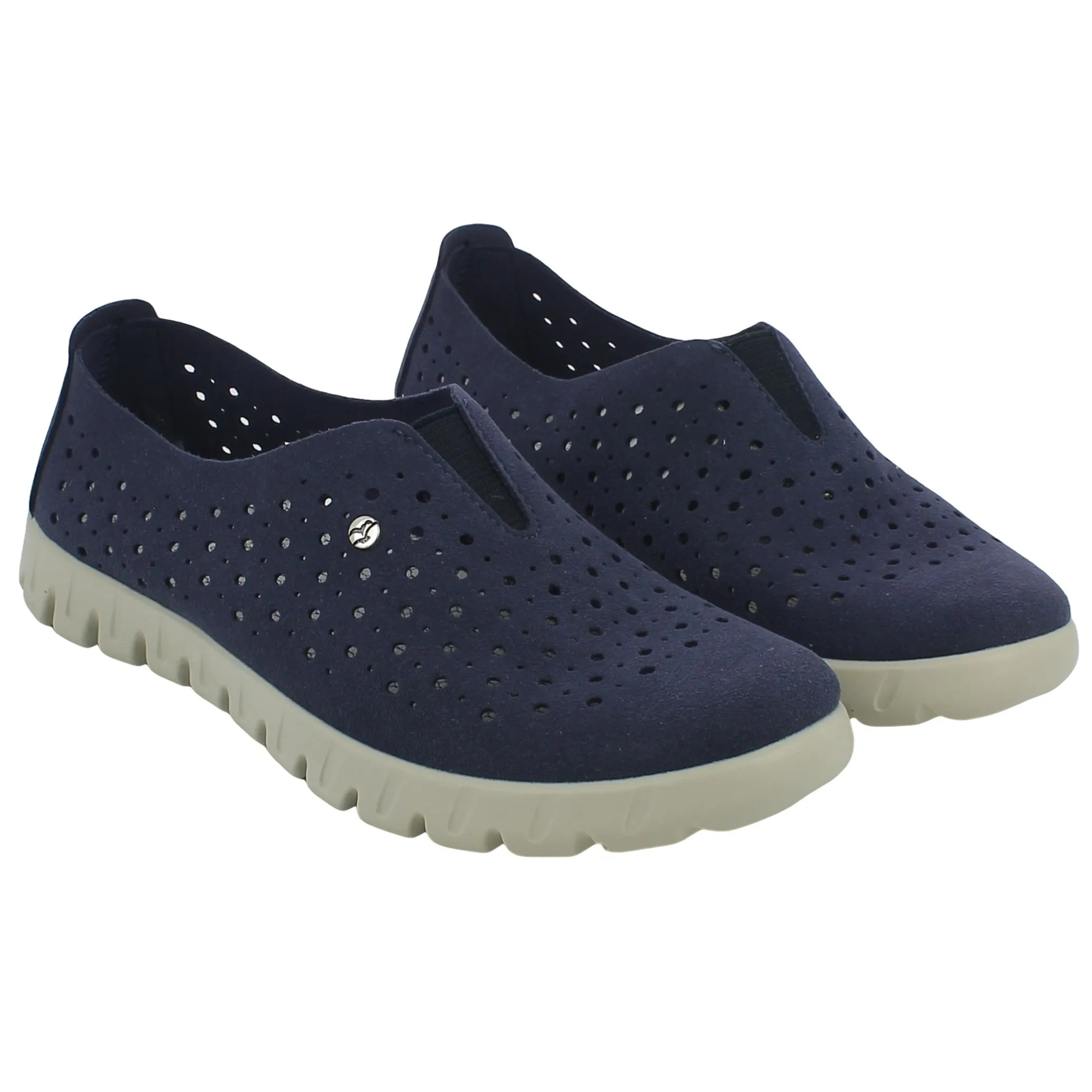 Fly Flot  Slip-on traforata blu 