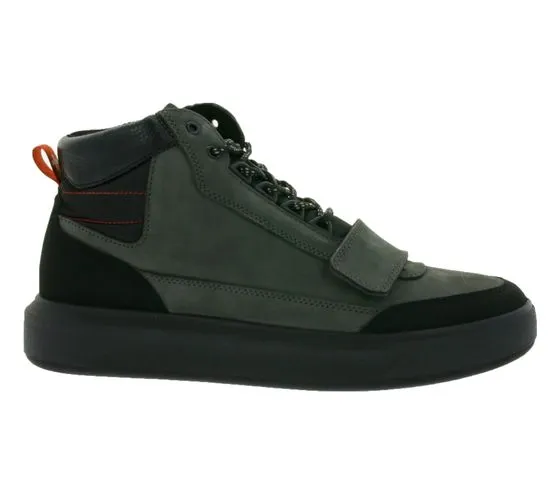 FRETZ men Sem sneakers alte da uomo scarpe alla moda in pelle nabuk con suole in TPU Made in Italy 4413.2482 86 grigio/nero