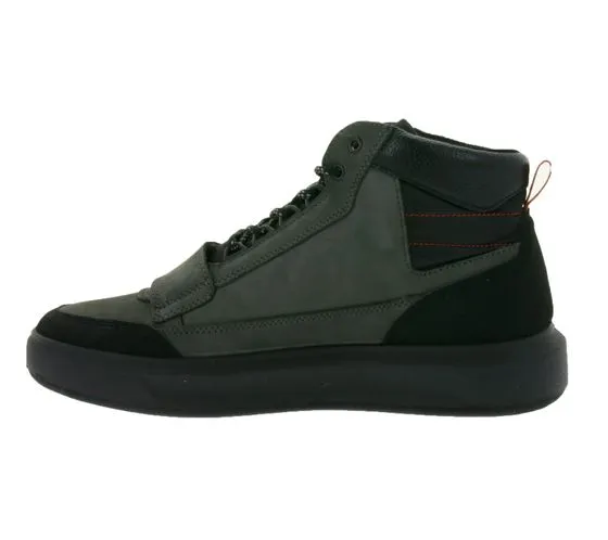 FRETZ men Sem sneakers alte da uomo scarpe alla moda in pelle nabuk con suole in TPU Made in Italy 4413.2482 86 grigio/nero