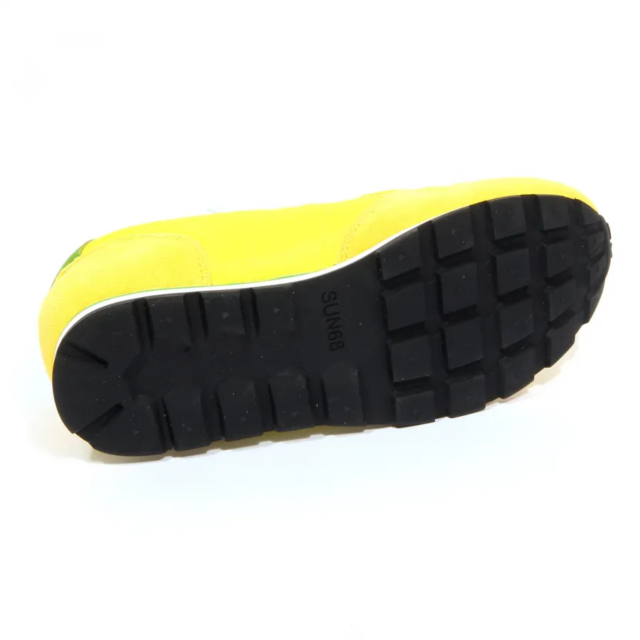 G1350 sneaker bimbo boy SUN 68 yellow/green tissue/suede shoes kids