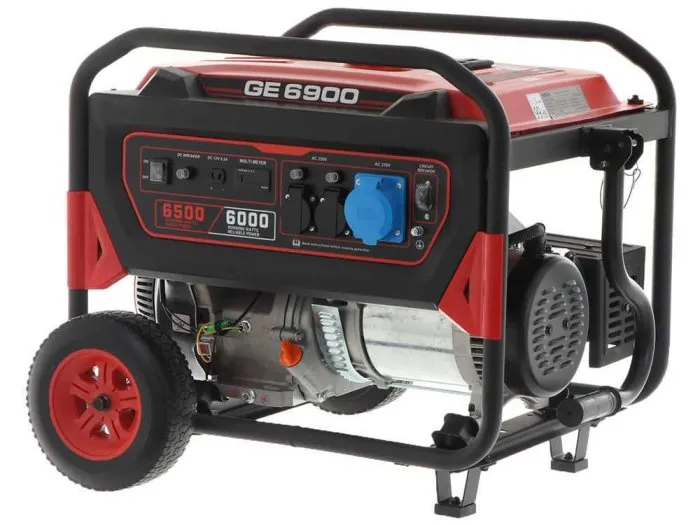 Generatore di corrente monofase 230V 6kW Mosa GE 6900, carrellato motore benzina