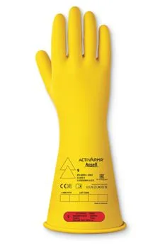 Guanti elettroisolanti Ansell RIG014Y, Tg. 9, in Lattice, col. Giallo