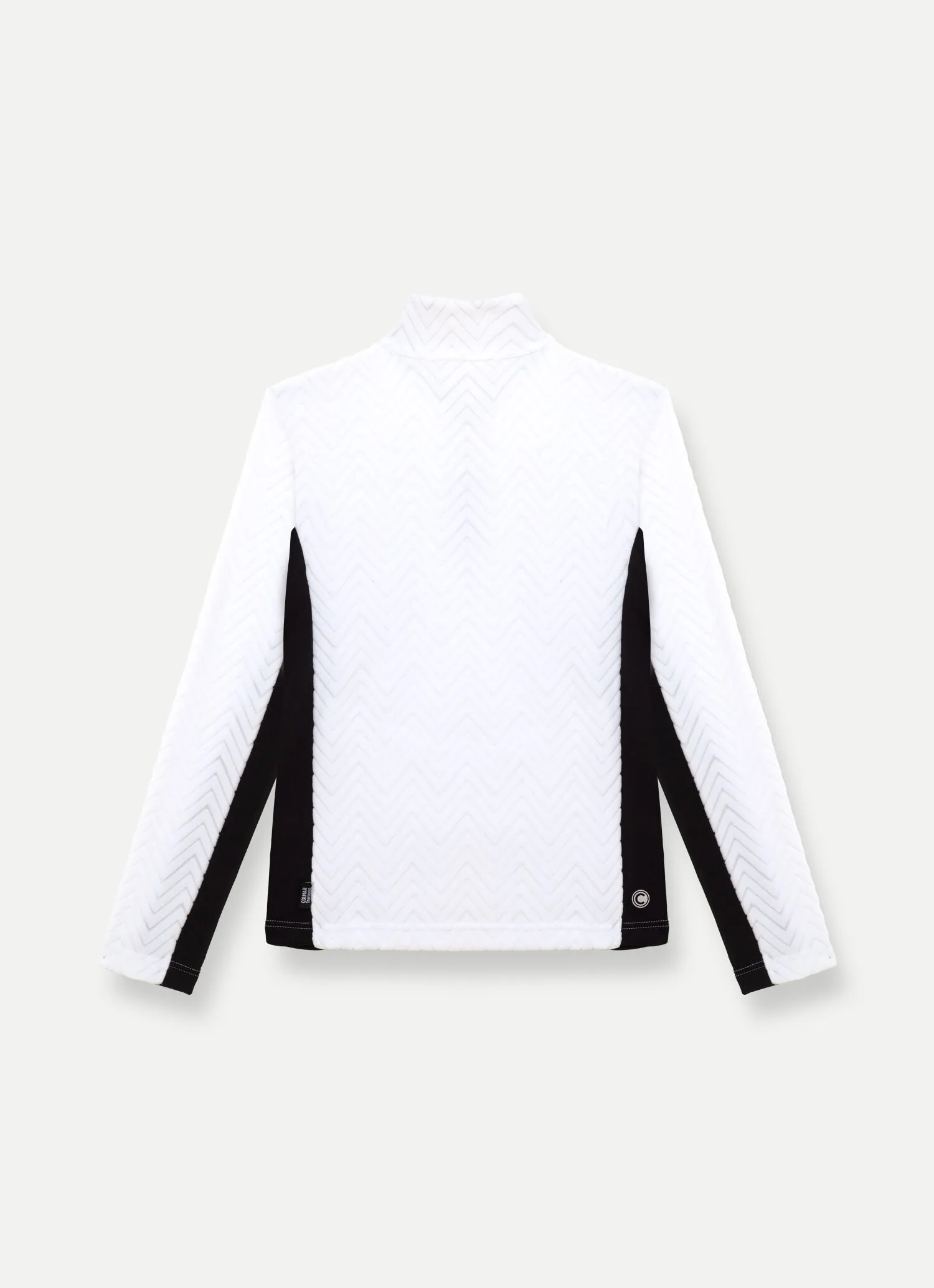 Half-zip ski sweatshirt with solid-colour sides