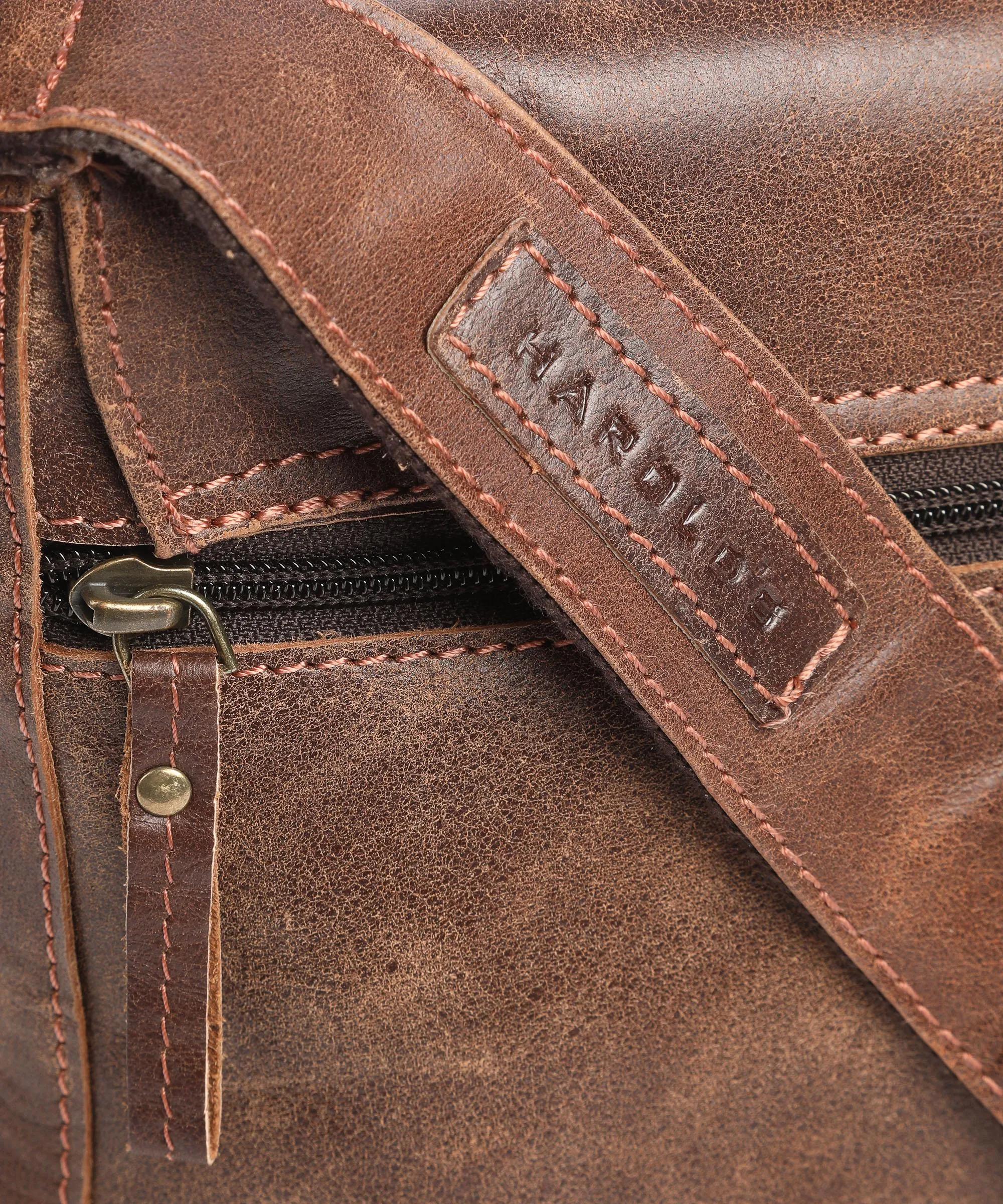  Harold's Crunchy M Borsa a tracolla pelle di bufalo marrone  