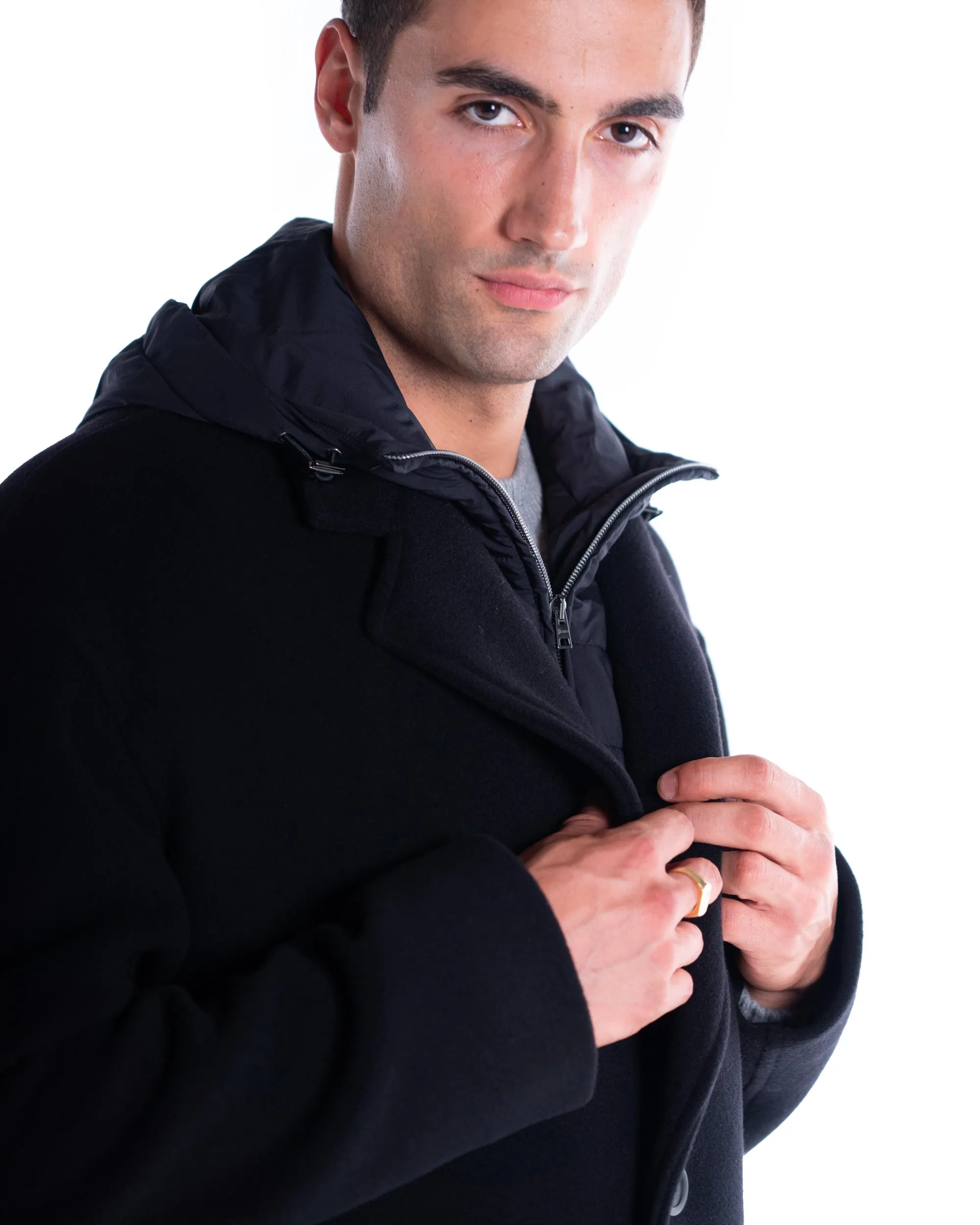 HERNO CAPPOTTO LUNGO IMBOTTITO LANA