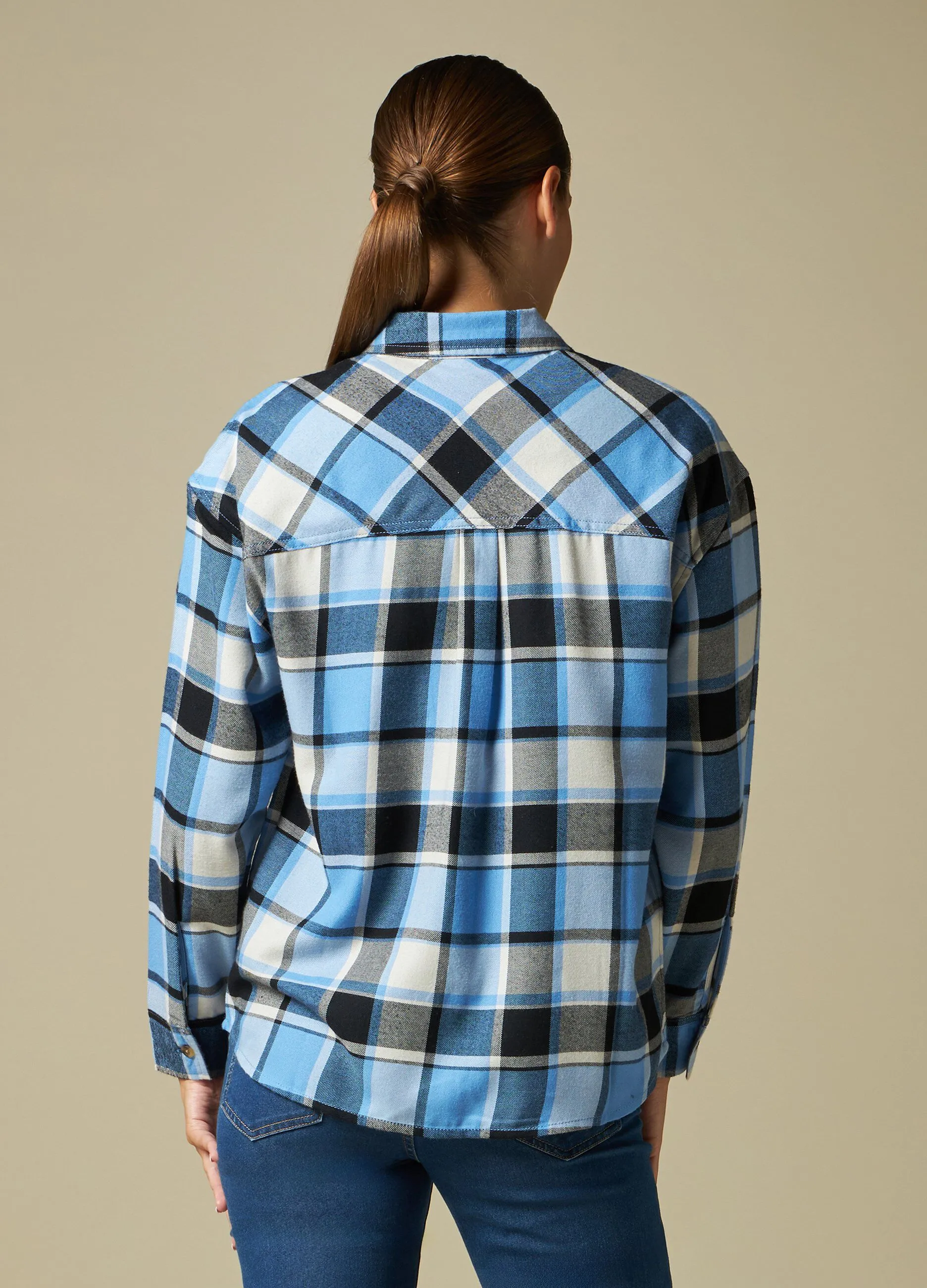 HOLISTIC  Camicia check in misto viscosa donna