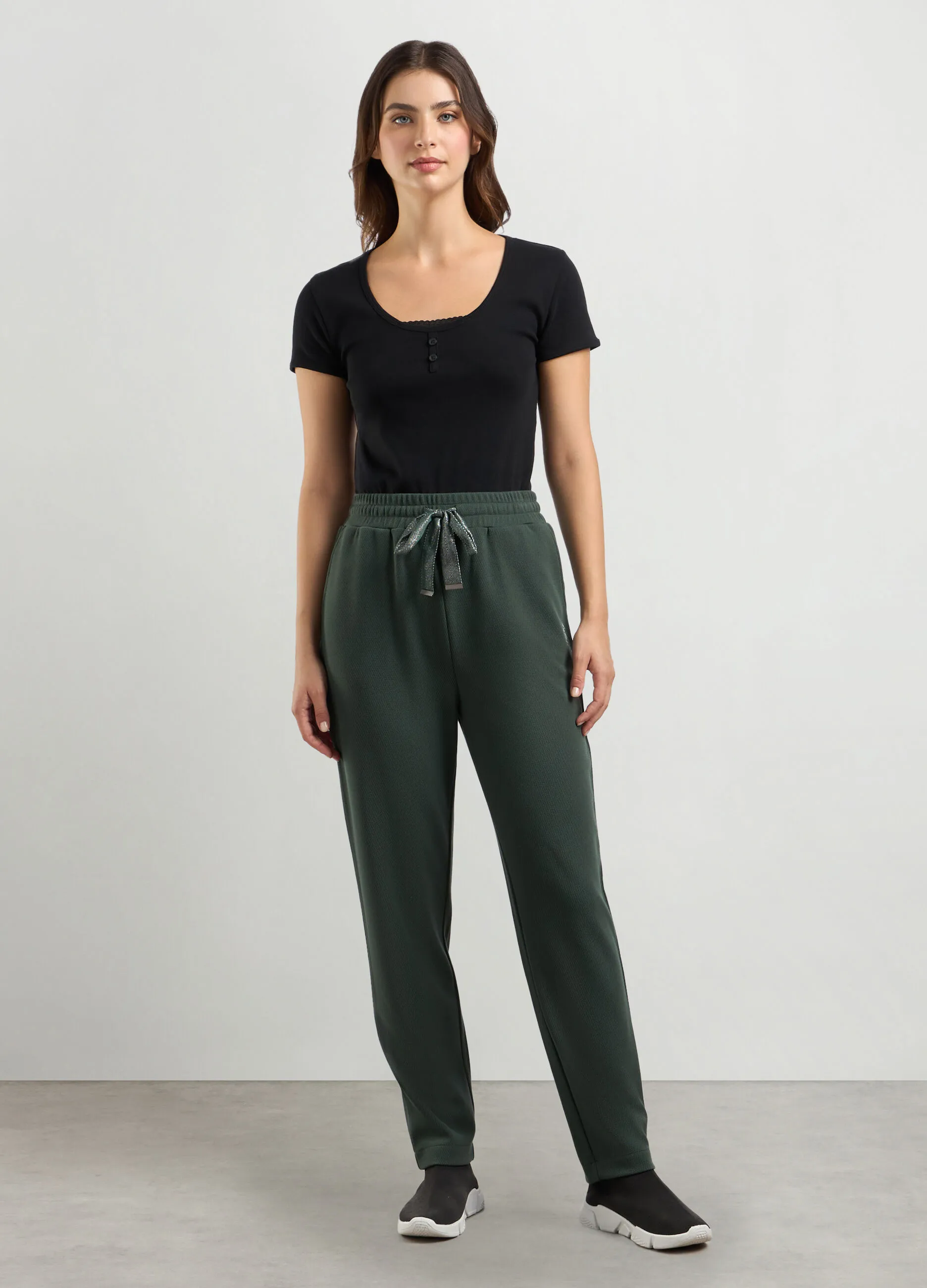 HOLISTIC  Joggers in misto viscosa piquet donna