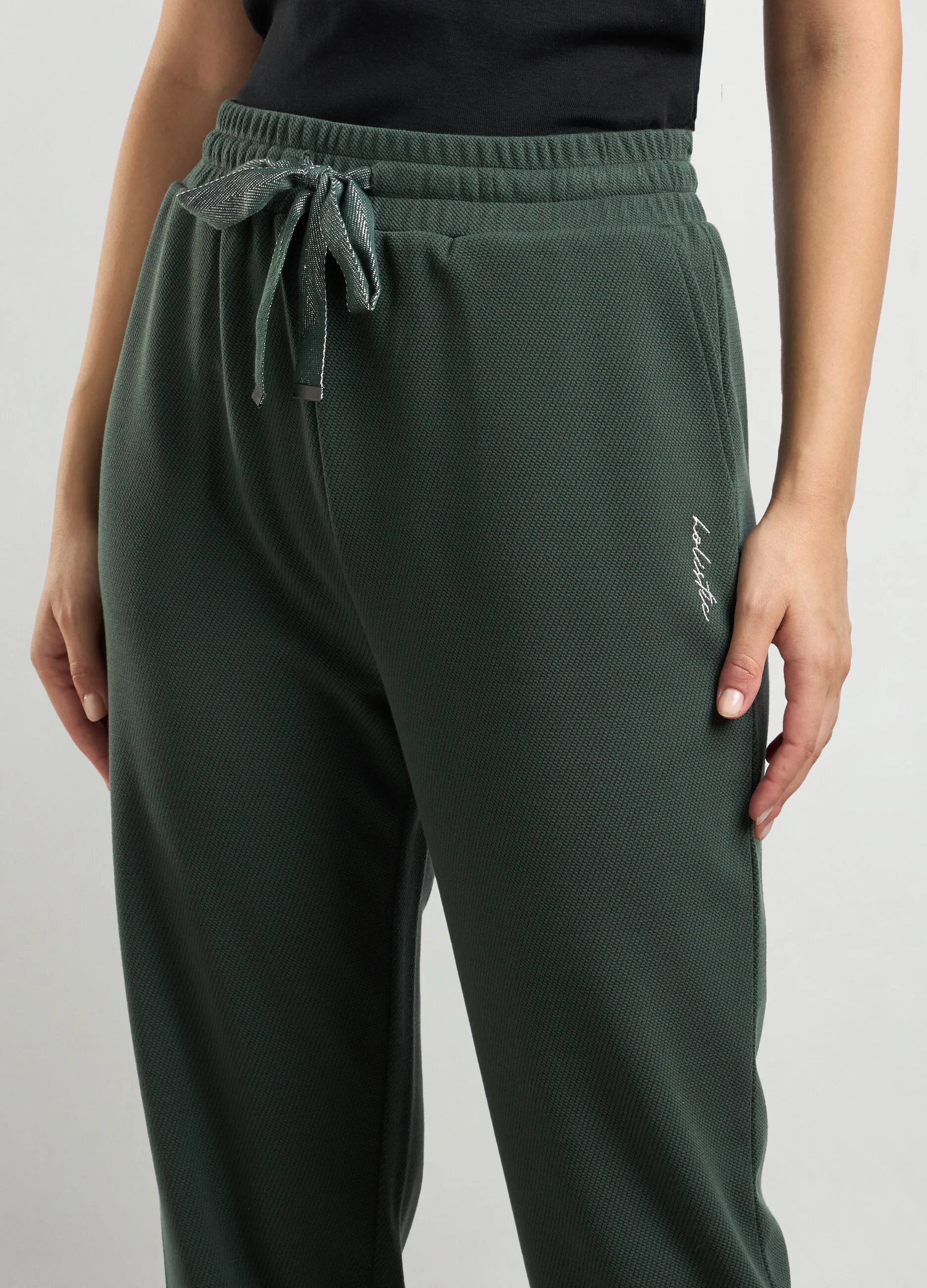 HOLISTIC  Joggers in misto viscosa piquet donna