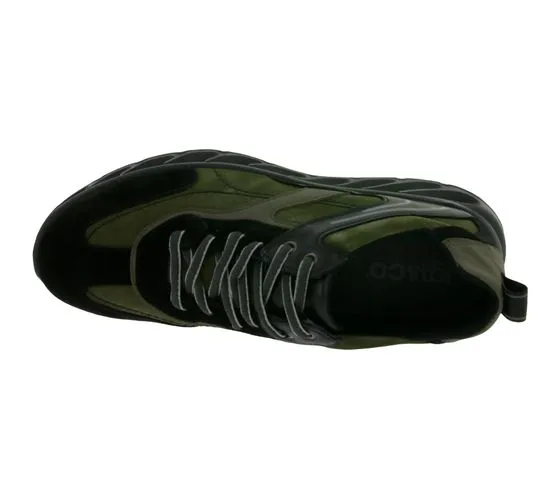IGI&CO sneaker da uomo in vera pelle con suola shock absorber e memory foam Made in Italy 8138211 Verde/Nero