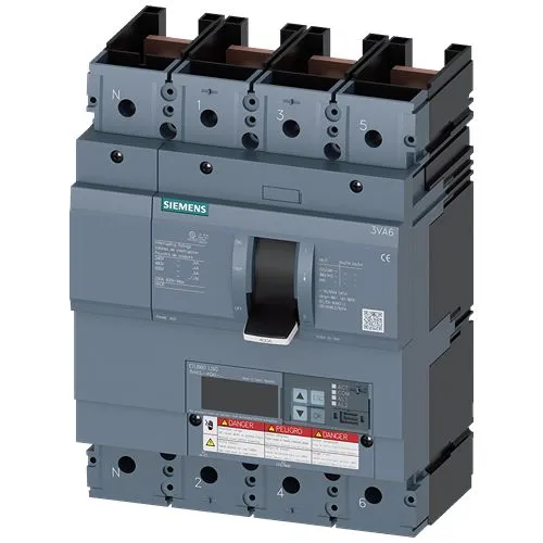 Interruttore automatico con contenitore stampato MCCB 3VA6325-8KQ41-0AA0, 4, 250A, potere di interruzione 150 kA, Fissa