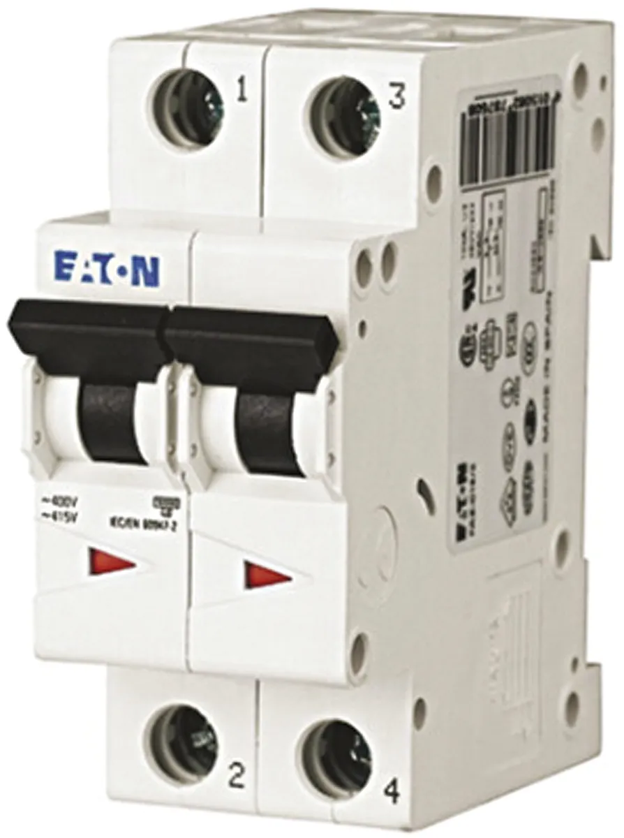 Interruttore magnetotermico Eaton, 2P 32A 6 kA, Tipo C