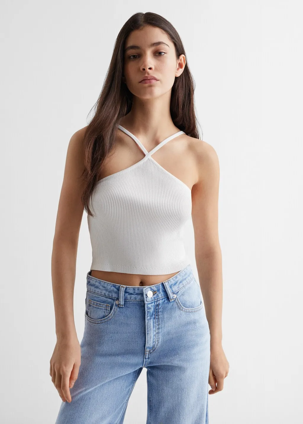 Jeans culotte spacchi